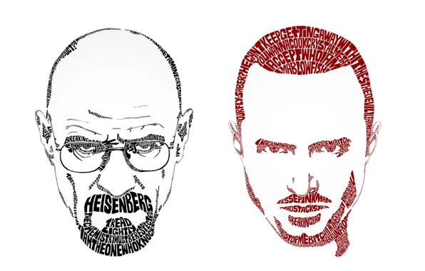 Картинка Breaking Bad, face, Walter White, Heisenberg, Jasse Pinkman