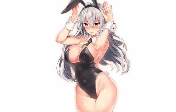 Girl, sexy, cleavage, long hair, boobs, anime, beautiful, pretty