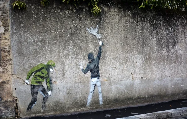 Картинка стена, улица, графити