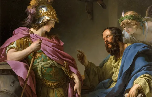 Картина, история, мифология, François-André Vincent, Сократ Обучающий Алкивиада, Франсуа-Андре Венсан