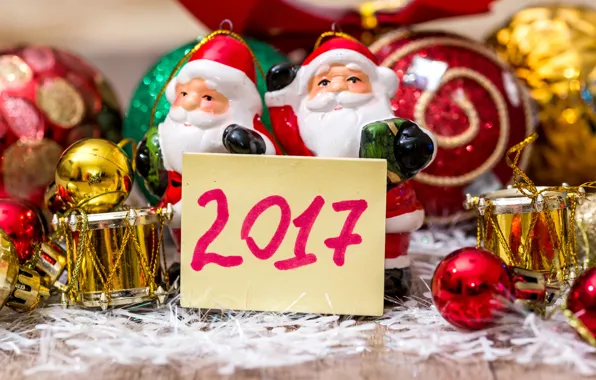 New year, happy, merry christmas, decoration, 2017, holiday celebration