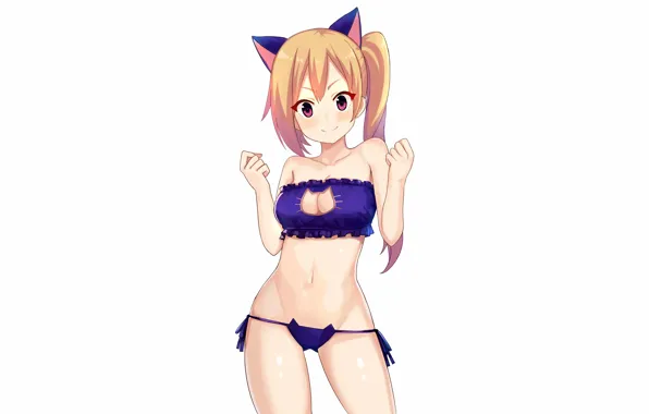 Girl, sexy, lingerie, pantsu, bra, cleavage, panties, long hair