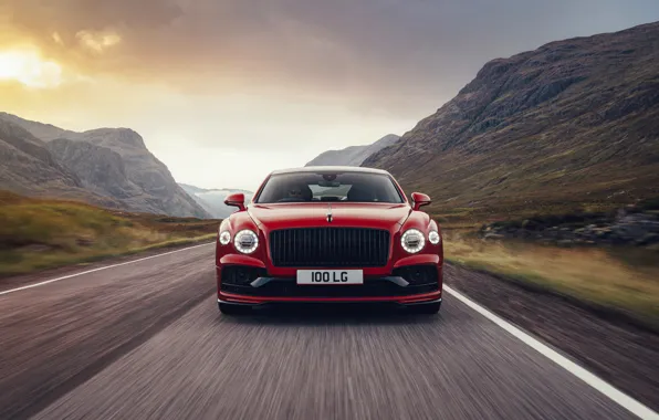 Картинка Bentley, спереди, Flying Spur, 2020, V8, 2021, Flying Spur V8
