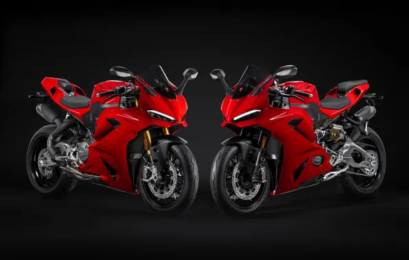 Ducati, тёмный фон, dark background, Panigale, 2025, Ducati Panigale V2