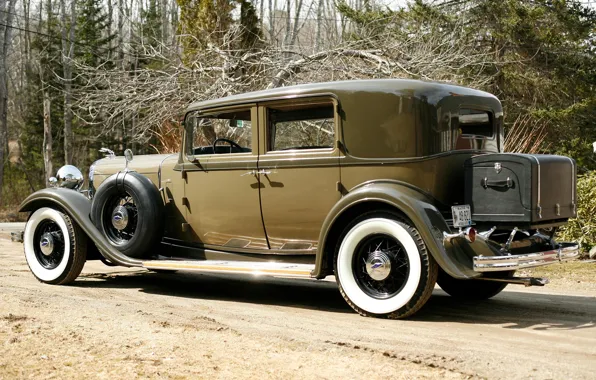 Картинка Lincoln, вид сзади, 1932, Sedan, 4-door, Model KB, Линкольн.ретро