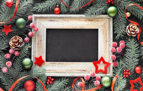 Украшения, Новый Год, Рождество, christmas, wood, merry, decoration, frame