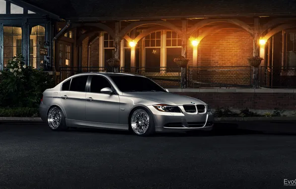 Картинка BMW, Sedan, E90, silvery, 3 Series, 335xi