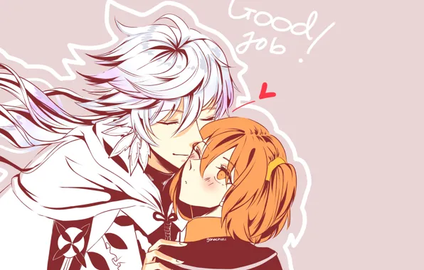 Девушка, аниме, арт, парень, двое, персонажи, Мерлин, Fate / Grand Order