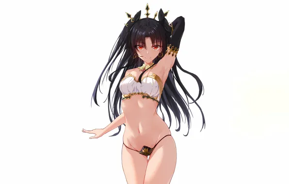 Girl, sexy, pantsu, cleavage, panties, long hair, boobs, anime