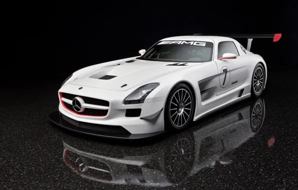 Картинка белый, Mercedes-Benz, SLS GTR