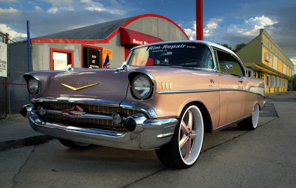 Chevrolet, street, 1957, bel air