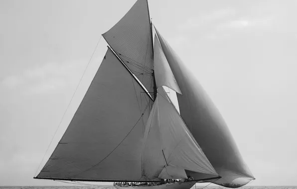 Ретро, яхта, 1895, Vigilant