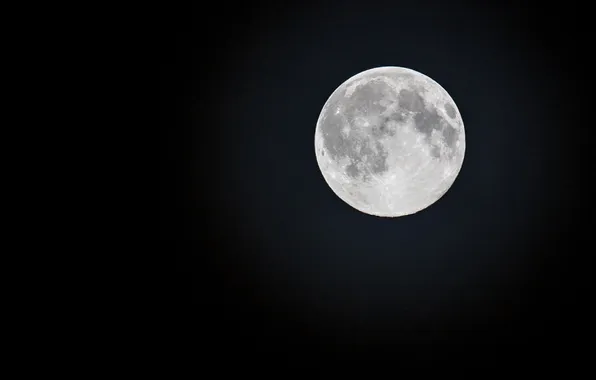 Картинка moon, night, black and white