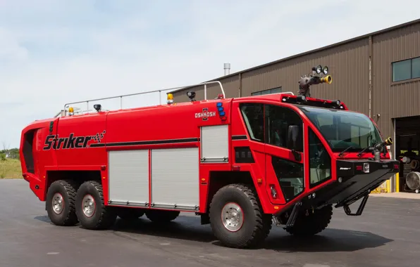 Car, машина, red, красная машина, колёса, пожарная машина, Oshkosh, fire truck