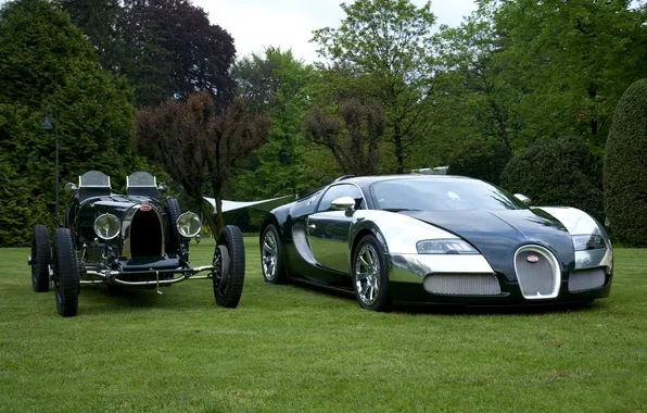 Картинка veyron, bugatti, раритет, old, new, centenaire