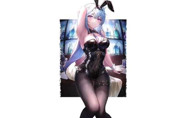Girl, hot, sexy, anime, short hair, pretty, babe, bunny