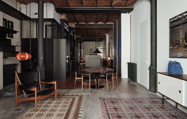 Дизайн, стиль, интерьер, Испания, Барселона, Barcelona, Spain, столовая