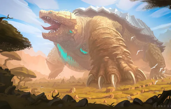 Monster, Art, Illustration, Concept Art, by Jesper Abels, Jesper Abels, Zard