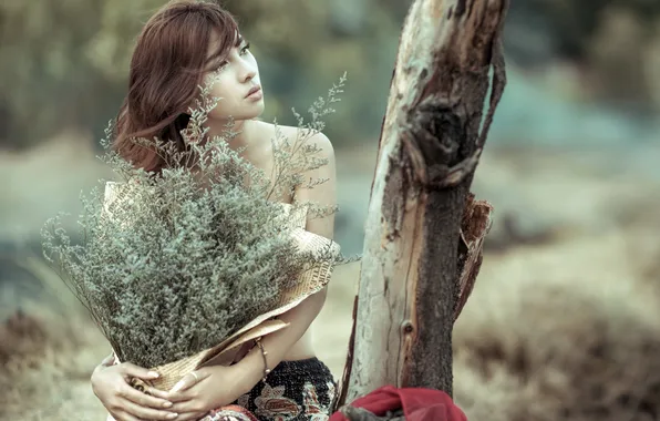 Взгляд, девушка, портрет