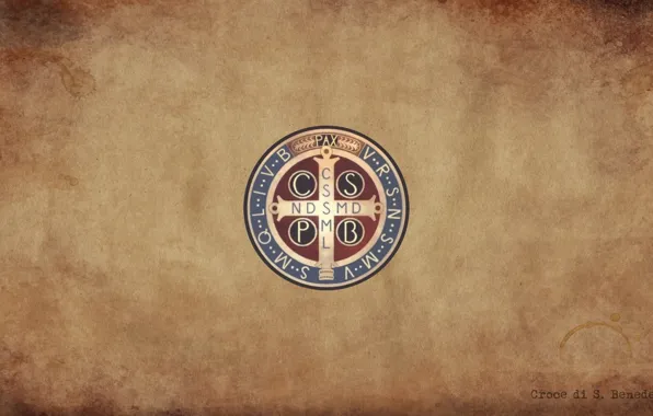 Saint, cross, old, map, paper, Catholic church, St. Benedetto