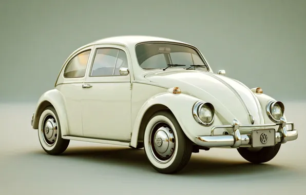 Картинка арт, машинка, Volkswagen Beetle, The Beetle, Raoni Nery