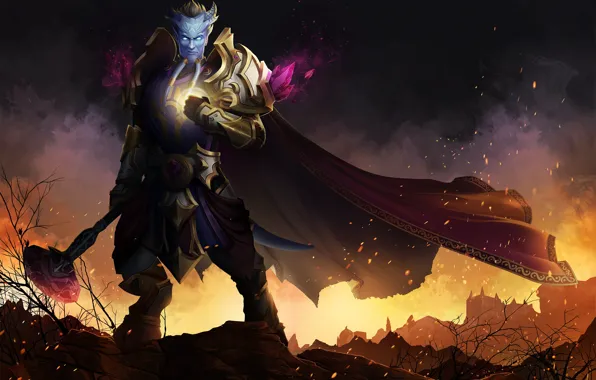 Воин, World of Warcraft, Warcraft, wow, art, draenei