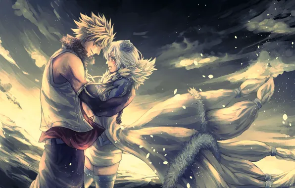 Anime, art, fairy tail, Sting Eucliffe, Yukino Aguria