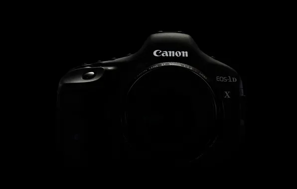 Фотоаппарат, черный фон, Canon, 1Dx