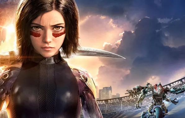 Фантастика, постер, Rosa Salazar, Алита: Боевой ангел, Alita: Battle Angel, Alita, Роза Салазар