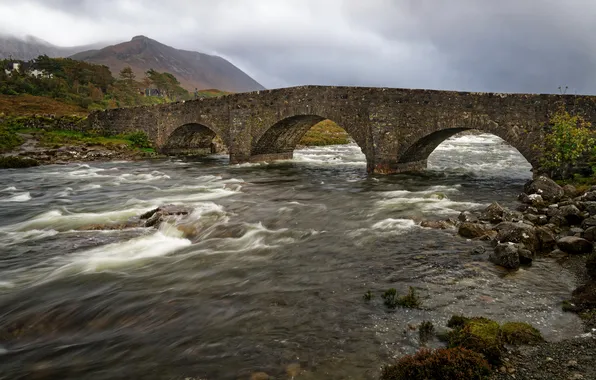 Картинка Sconser, мост, река, Scotland