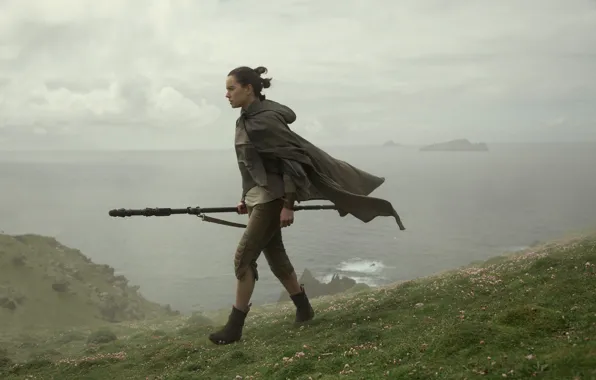 Star Wars, копье, Звёздные Войны, Rey, Daisy Ridley