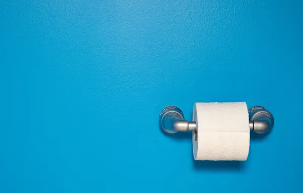 Картинка minimalism, blue background, simple background, Toilet Paper