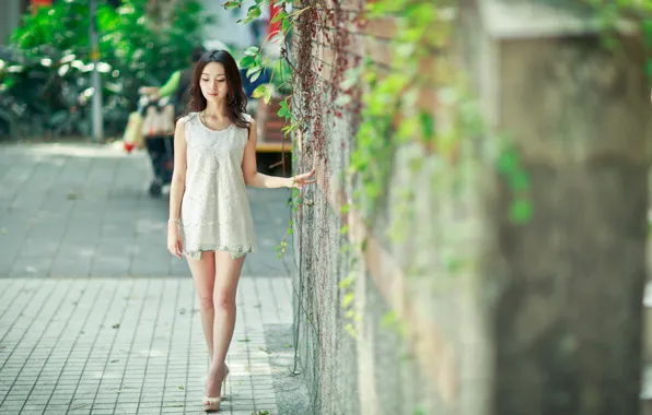 Девушка, улица, азиатка
