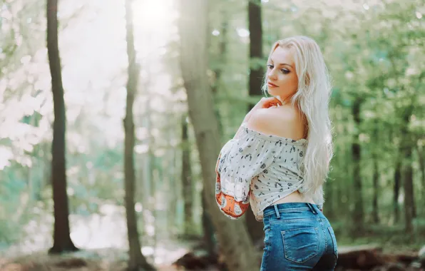 Лето, девушка, природа