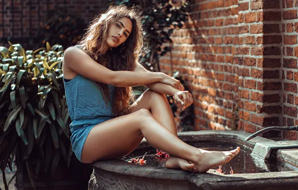 Девушка, поза, фон, Sheila Sa