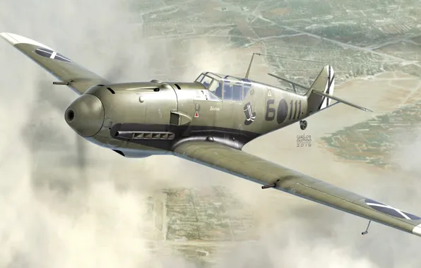 Германия, истребитель, Испания, Messerschmitt Bf 109E-3, Carlos Alonso, Легион Кондор