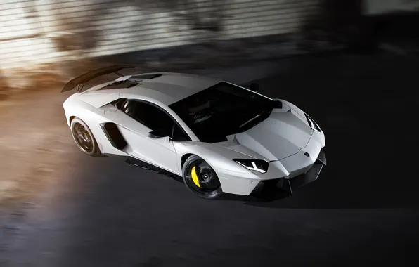Lamborghini, white, tuning, aventador, novitec