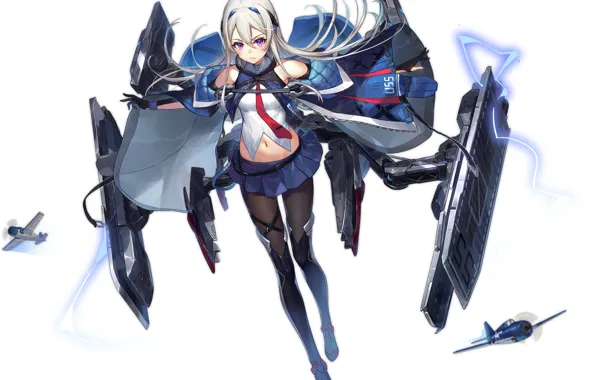Девушка, оружие, фон, Casablanca, Azur Lane