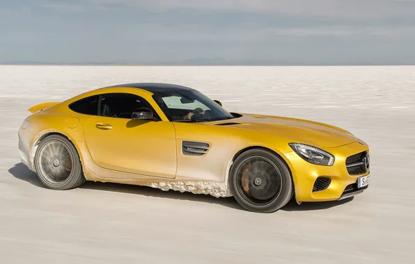 Пустыня, Скорость, Мерседес, Speed, Yellow, АМГ, Desert, Mercedes AMG GT