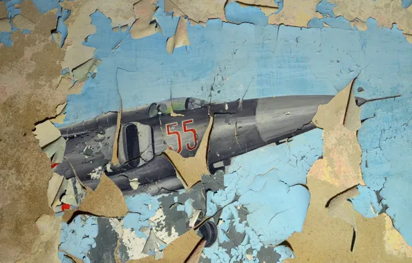 Фон, стена, самолёт