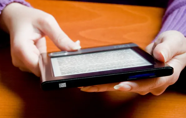 Text, hands, Tablet, eReader