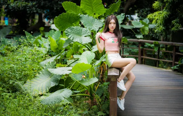 Девушка, азиатка, милашка