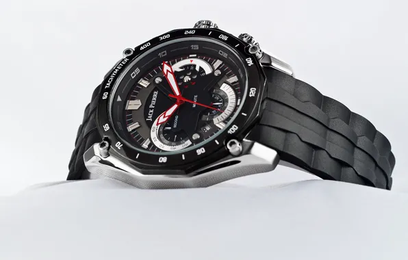 Картинка metal, red, white, black, watch, Jack Pierre