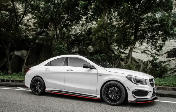 Mercedes-Benz, Mercedes, White, Side, Sport, RevoZport, CLA 250, CLA 250 Sport