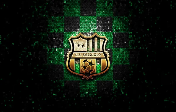 Wallpaper, sport, logo, football, glitter, checkered, Sassuolo