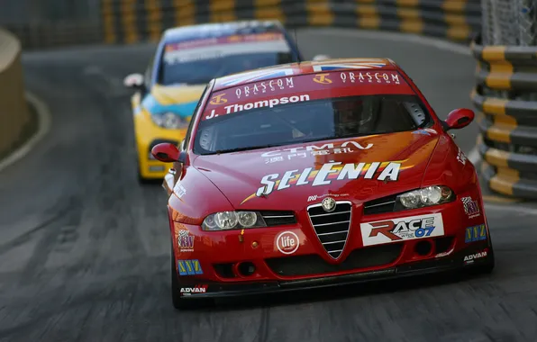 Картинка car, машины, красный, гонки, Alfa Romeo, автомобили, cars, racing