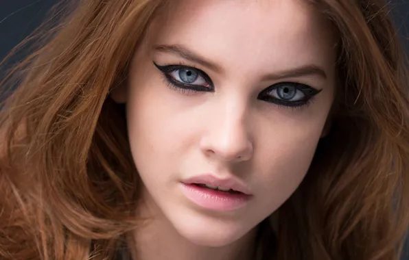 Взгляд, девушка, лицо, стрелки, портрет, макияж, Barbara Palvin