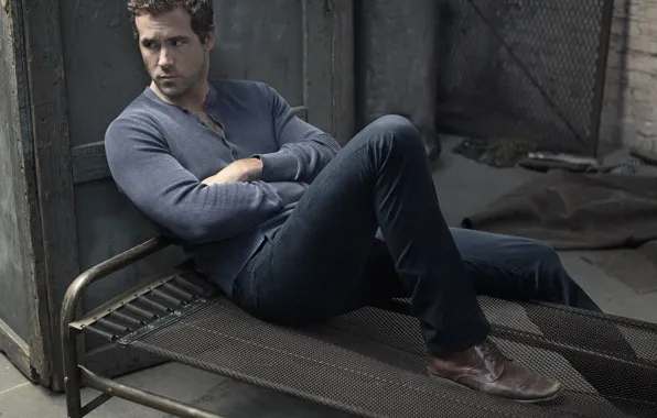 Взгляд, поза, мужчина, Ryan Reynolds
