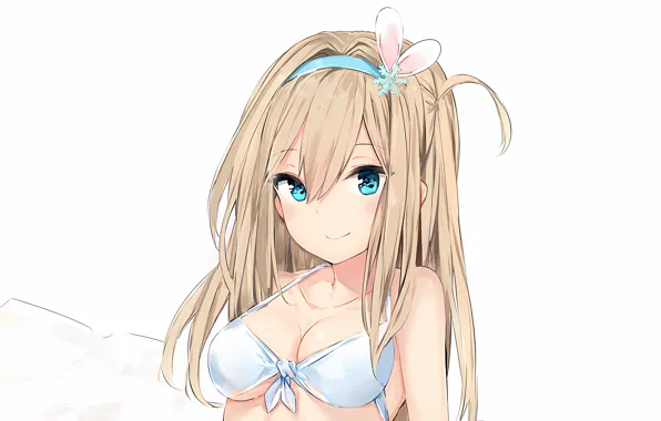 Girl, sexy, cleavage, long hair, boobs, anime, beautiful, pretty