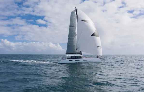 Море, паруса, катамаран, выставка парусников в Аннаполисе, KC62 - Kinetic Catamaran, морской транспорт